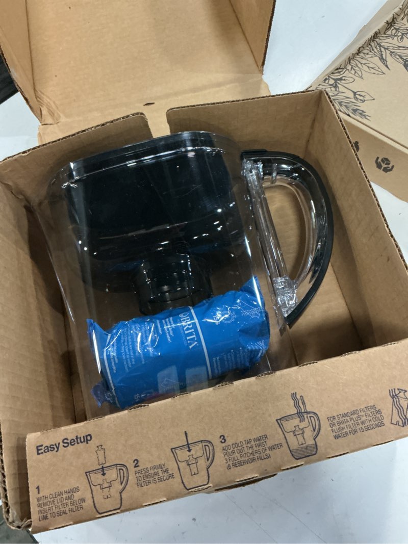 Condition photo showing Good Condition for brita small 6 cup water filter pitcher, 1 britaplus filter, metro, black (package may vary) plus black