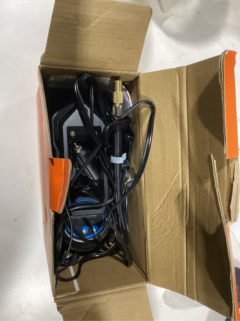 Condition photo showing As Is for AstroAI Tire Inflator Portable Air Compressor Air Pump for Car Tires-Car Accessories, 9.8Ft Cord-12V DC-Powered Auto Pump with Digital Pressure Gauge, Emergency LED Light for Bicycle, Balloons, Blue Blue Large