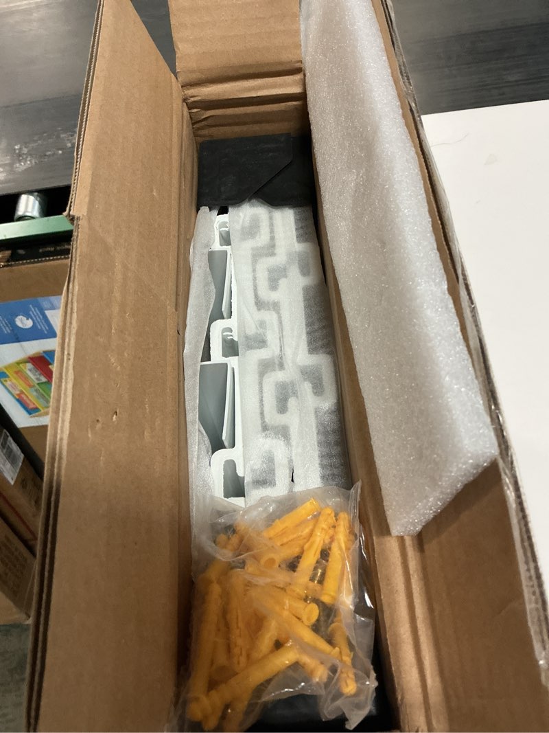 Condition photo showing New/Like New for Slatwall Panel 4 FT x 4 FT, Interlocking Slat Wall Paneling, Wall Mounted PVC Wallpanel, Suitable for Garage Storage and Organizer, Slatwall Board, Shelves - White 4FT x 4FT White