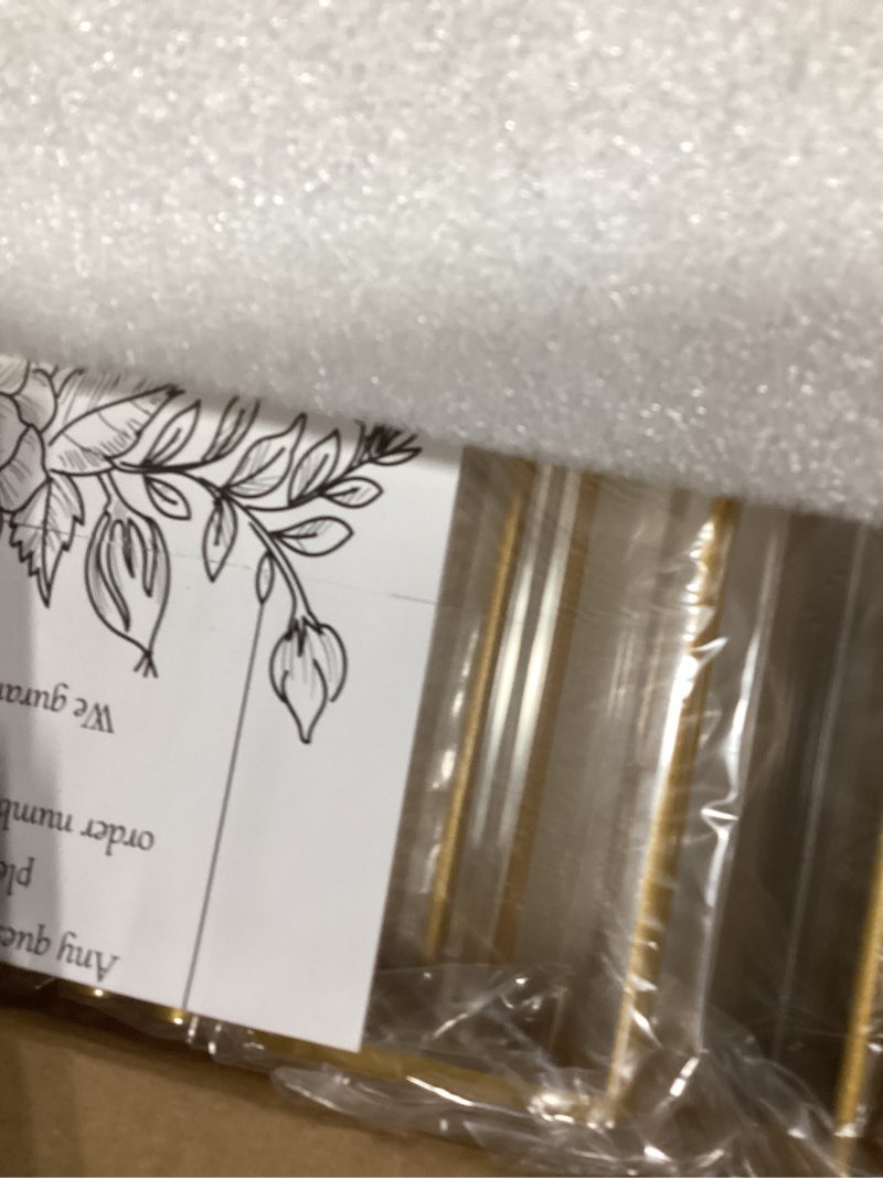 Condition photo showing Good Condition for boxalls acrylic sign holders 4x6 in gold, 6 pack picture frame table number wedding holder, vertical photo stand double sided, menu recipe restaurant reserved display centerpieces bulk frames 4 x 6 inch vertical