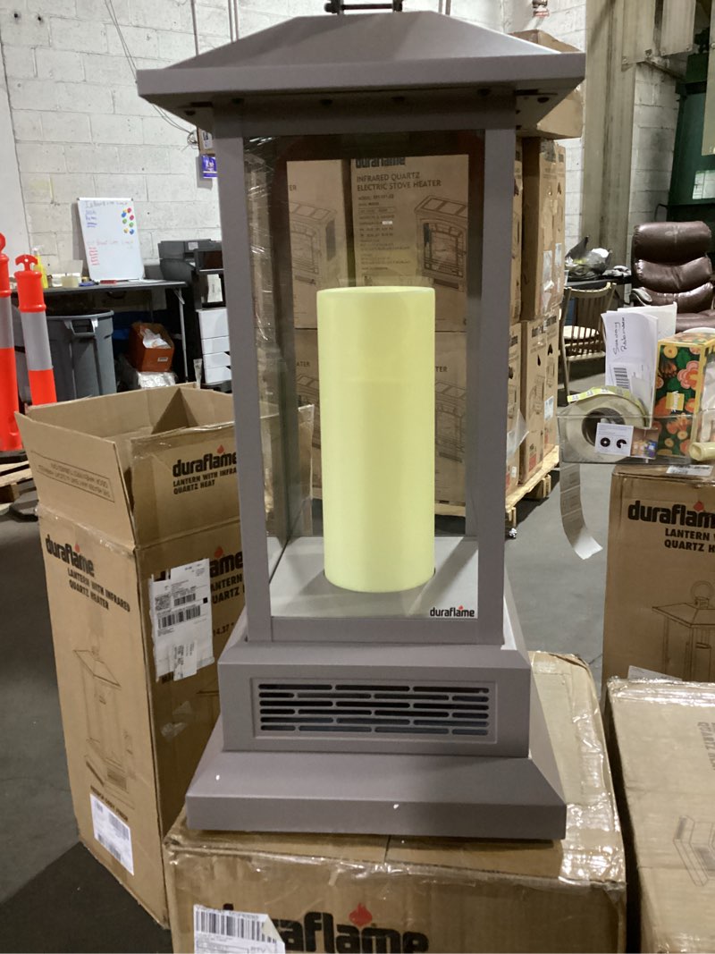 Duraflame lantern with infrared quartz heater color french gray