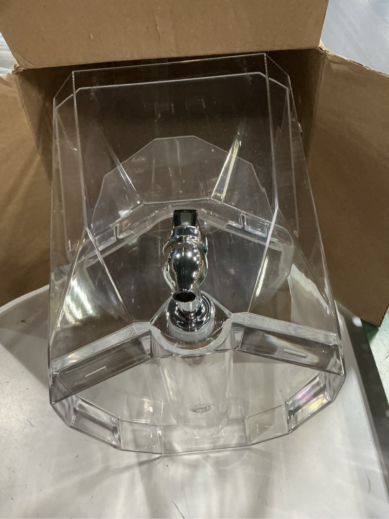 Condition photo showing As Is for creativeware bark beverage dispenser, 2.5 gallon, clear, (pack of 1)