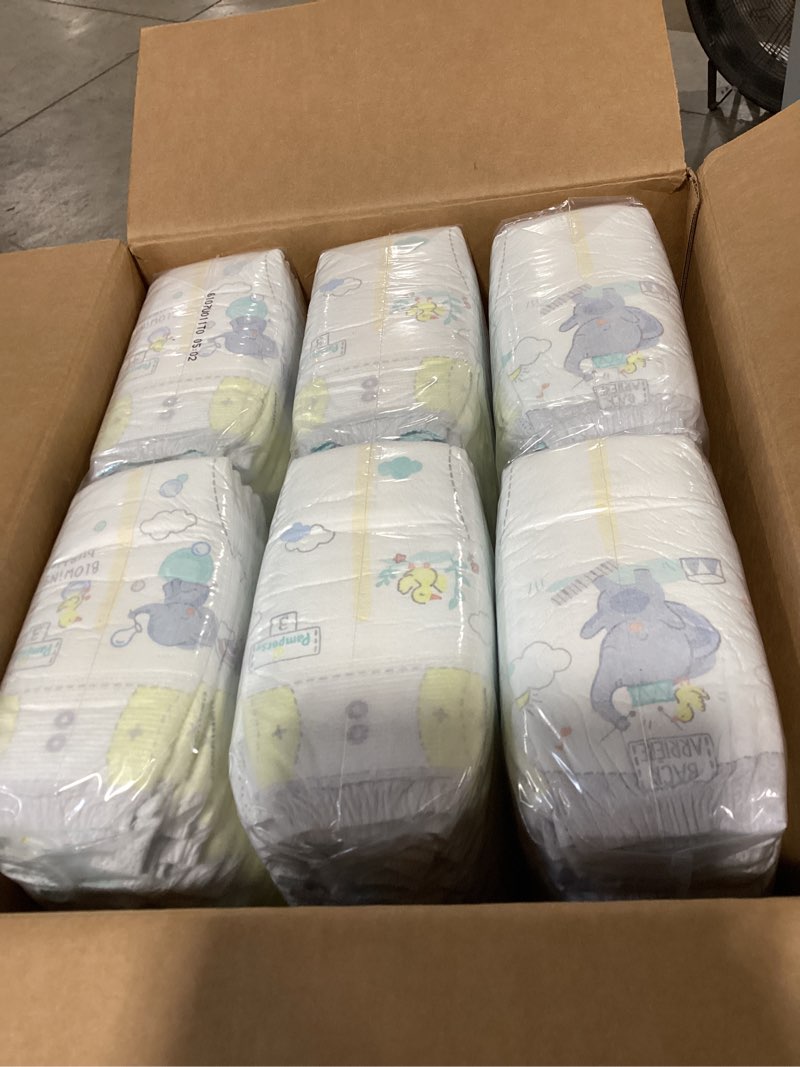 Condition photo showing Good Condition for pampers swaddlers diapers, size 3 (13-26 lbs), 168 count, fragrance free, hypoallergenic, absorbent, pediatrician recommended, skin safe size 3 168