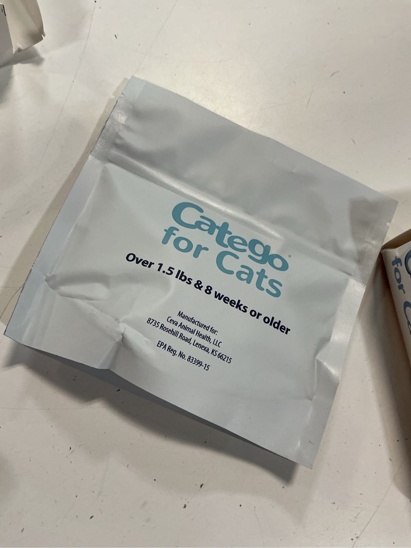 Condition photo showing New/Like New for catego for cats flea and tick treatment & prevention (over 1.5 lbs) 6-month supply