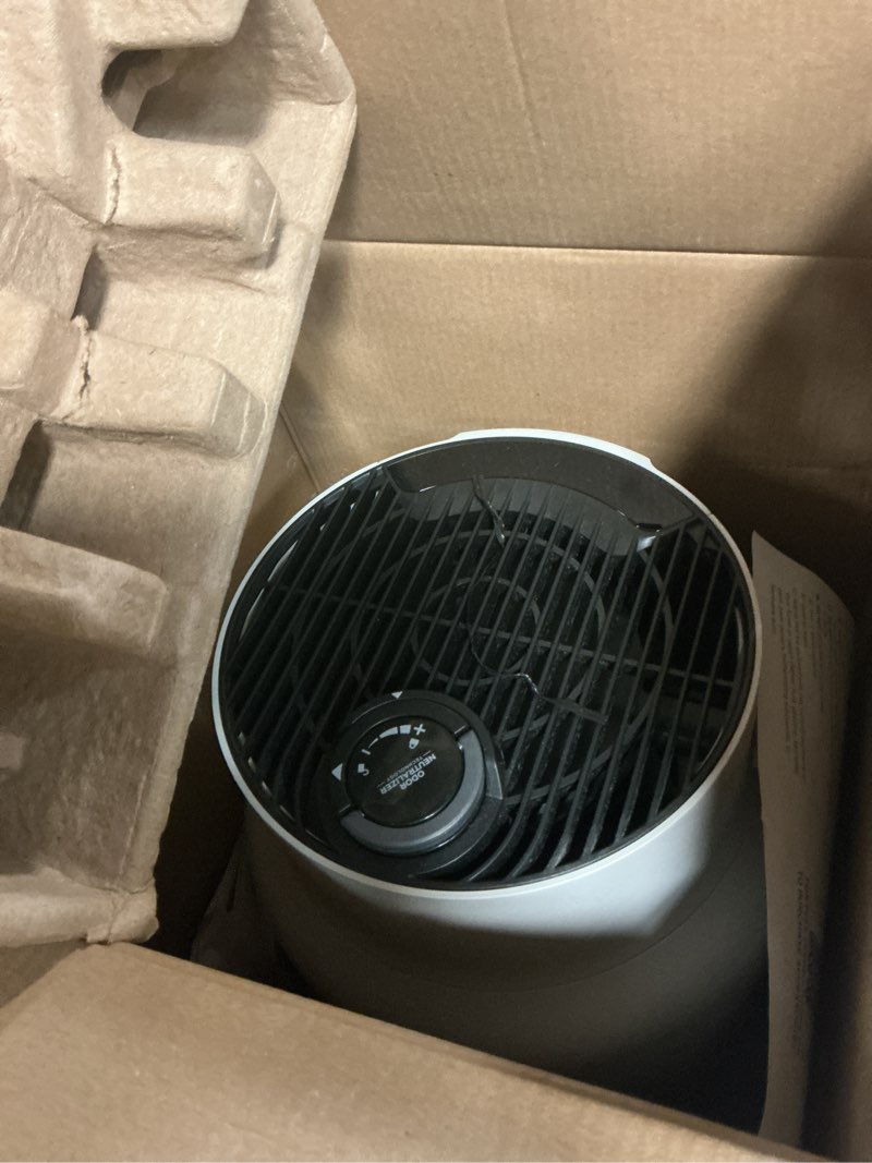 Condition photo showing item condition for Shark Air Purifier for Home, NeverChange Compact Pro, for Bedroom, Nursery, Home Office, Dorm, HEPA-Exceeding Filter, Captures Pollutants, Pet Dander, Dust, Odor, Smoke, and More, HP072, Dove Dove (250 sq. ft)
