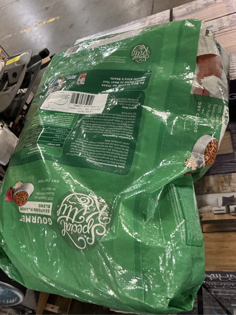 Condition photo showing Good Condition for (2027) special kitty gourmet formula dry cat food, seafood flavor blend, 35 lb