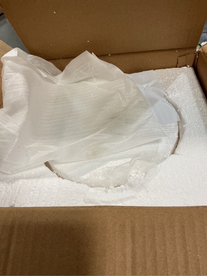 Condition photo showing Good Condition for 21.2 Inch Height Alabaster Wall Sconces, Natural Marble Wall Light with Double Round Alabaster Tile Shade, Modern Indoor Wall Lamps for Living Room, Dining Room, Stairs, Bedroom