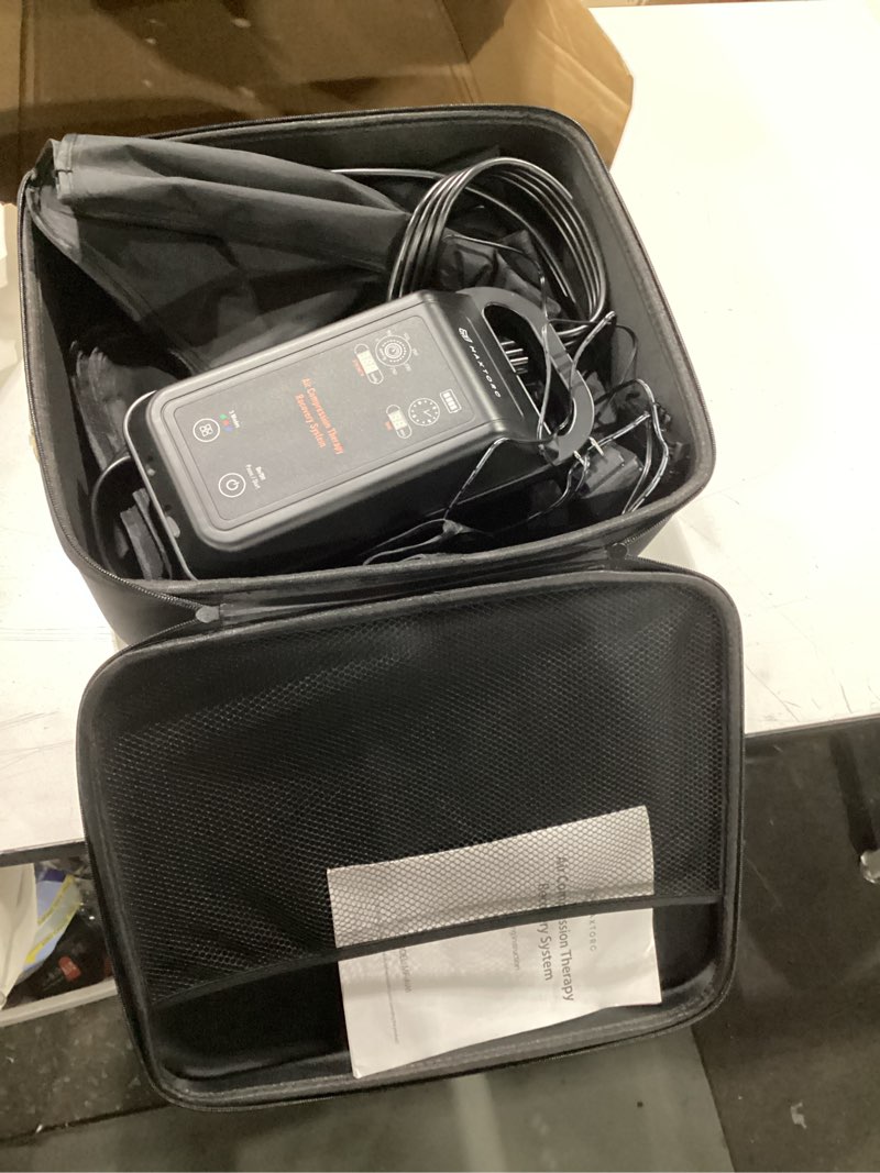 Condition photo showing Good Condition for fsa-hsa eligible compression recovery boots, air boots pressotherapy boots 50-250 mmhg, full leg compression massager for improved circulation, lipedema, lymphatic leg massager, pain relief 4 of zones(or chambers)