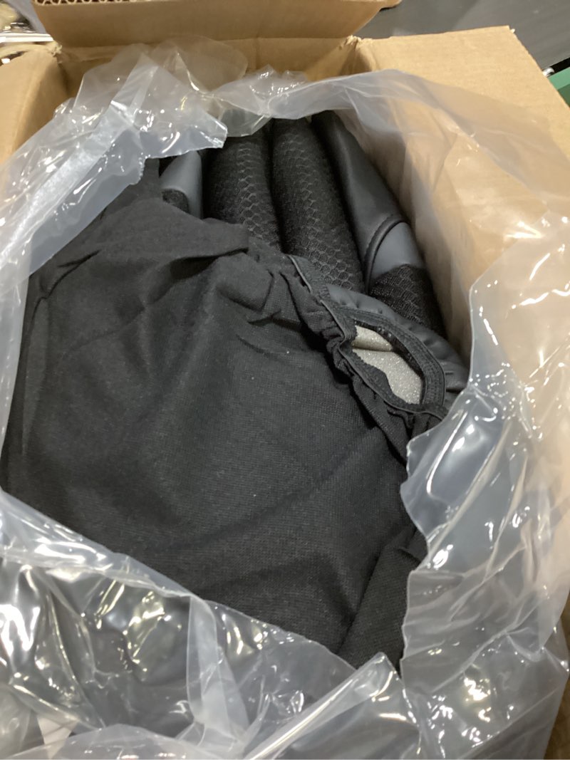 Condition photo showing Good Condition for skechers memory foam car seat covers, air cool mesh thick seat covers, car seat full sets, airbag compatible, automotive comfort protection for most cars,vans,trucks, suvs,grey full set black/grey
