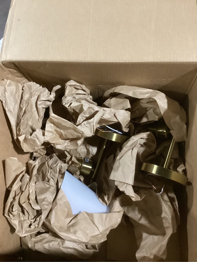 Condition photo showing Good Condition for Hamilyeah Gold Sconces Wall Lighting Set of Two with Frosted Glass Shade, Industrial Bathroom Lighting Fixture with Milk Shade, Modern Brass Vanity Sconce Lighting for Bedroom, Living Room 2 Pack with Milk Glass Shade