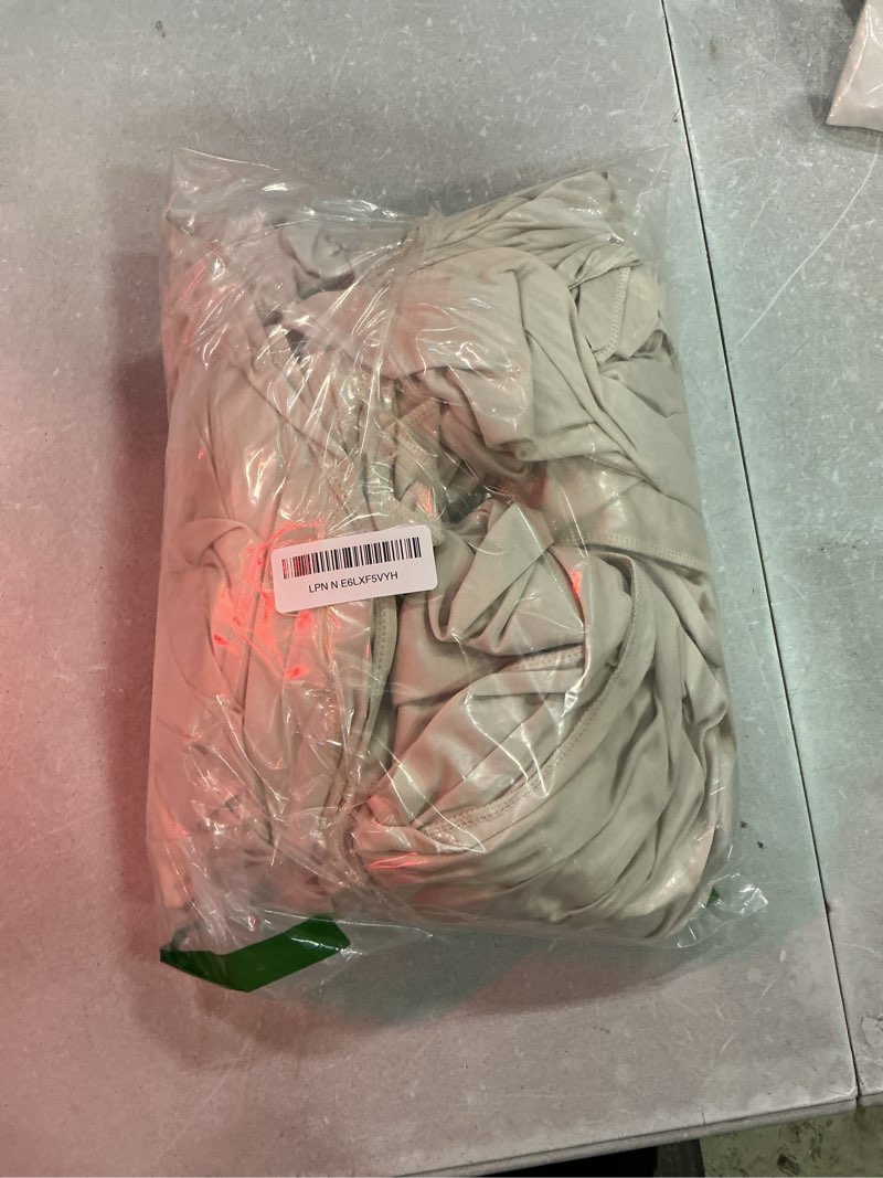 Condition photo showing Good Condition for 10ft x 10ft beige backdrop curtain for baby shower wrinkle free backdrop drapes panels for parties wedding bridal shower birthday photo photography polyester fabric background decoration 10ftx10ft (w5'xh10', 2 panels) beige
