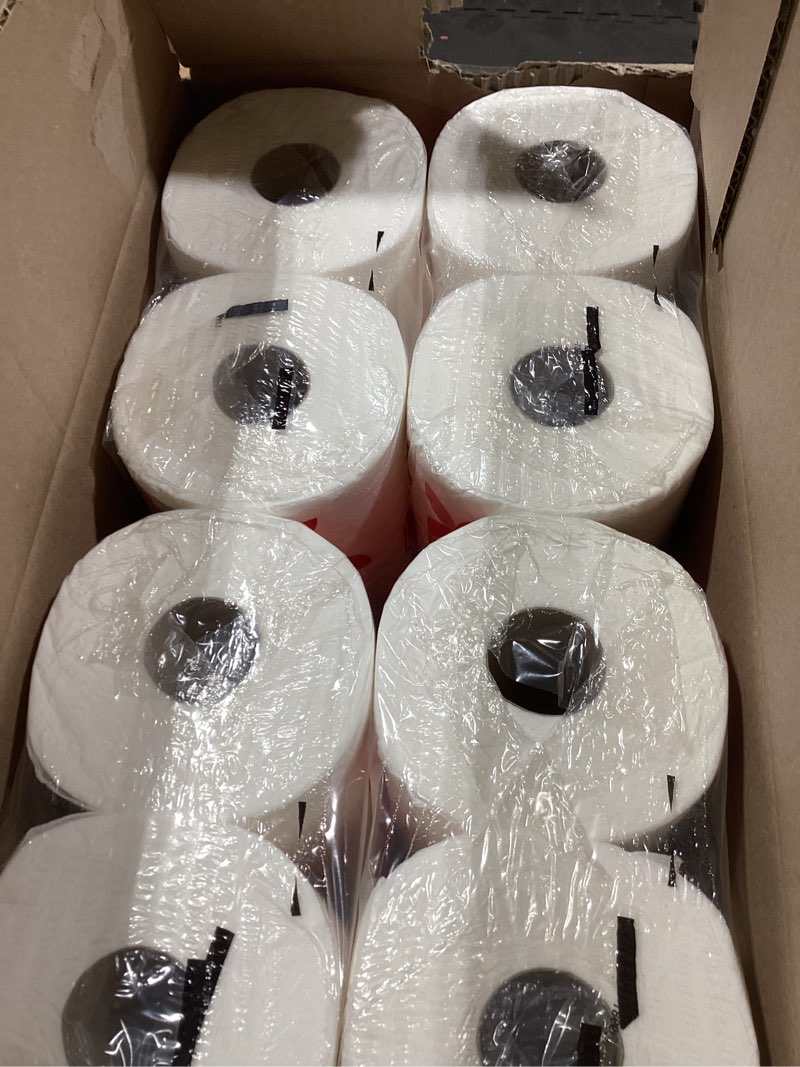 Condition photo showing New/Like New for Amazon Brand - Presto! 2-Ply Ultra-Strong Toilet Paper, 24 Mega Rolls Toilet Paper = 120 regular rolls, 308 Sheet (Pack of 24), Unscented