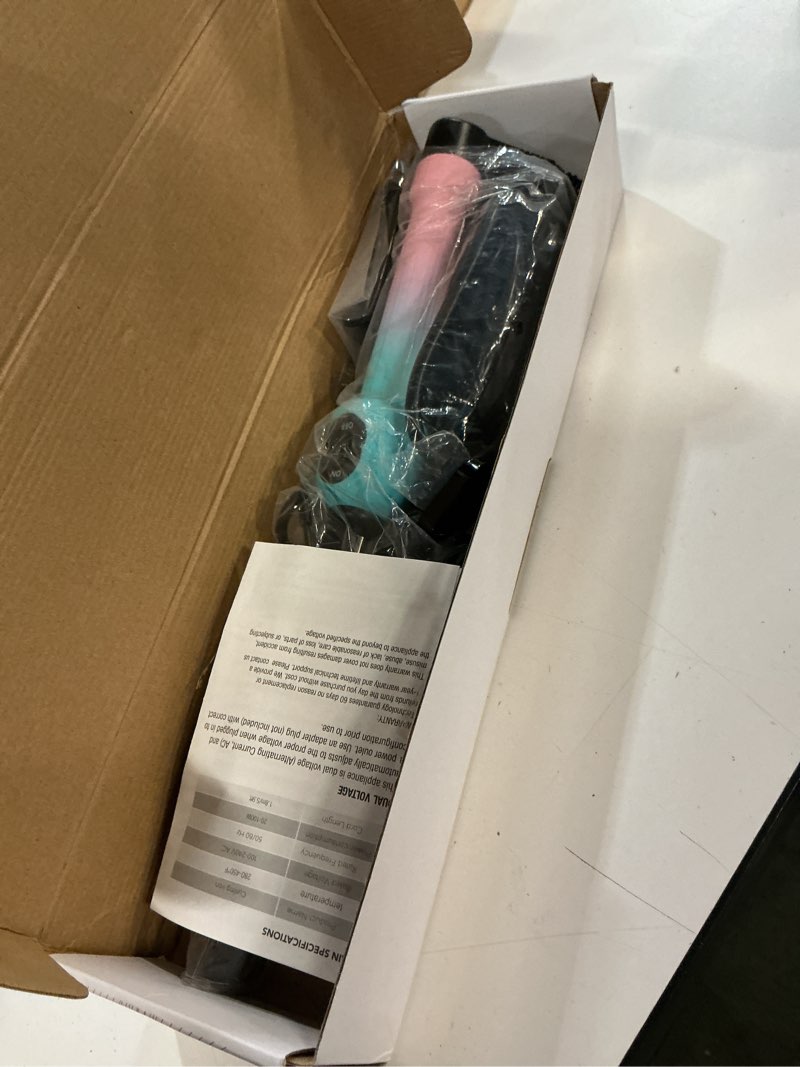 Condition photo showing Good Condition for 3/4 inch ceramic curling iron for short hair, 280-450°f temp dial | 19mm barrel for defined curls & soft waves, dual voltage, gradient color 3/4 inch (19mm)