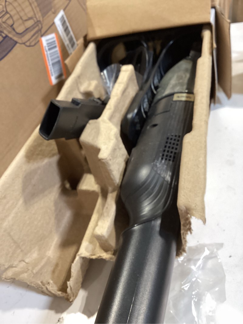Condition photo showing As Is for shark wv410bl wandvac cordless hand vacuum, ultra-lightweight & portable with powerful suction & tools for pets, designed for car & home, dark blue