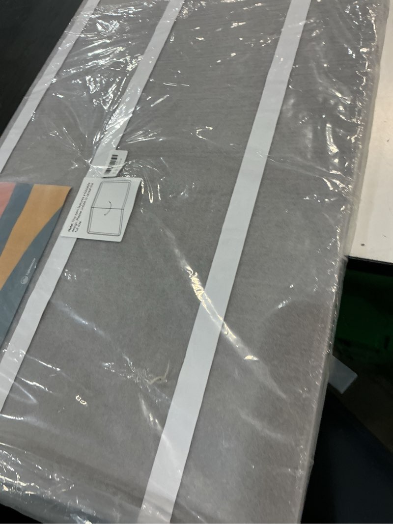 Condition photo showing Good Condition for large bulletin board - 48 x 36 inches, decorative felt pin board for wall - 4' x 3' foldable photo display board with self-adhesive tape, includes 20 push pins - light gray light gray 48×36 inches