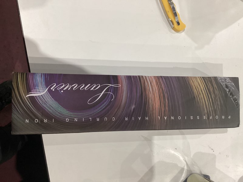 Condition photo showing As Is for LANVIER 1.25 Inch Curling Iron, Extra Long Barrel 1 1/4 Inch Curling Iron for Long Hair up to 450F, Worldwide Dual Voltage Hair Curler for Traveling, Hair Waving Style Tool Black 1.25 Inch Black