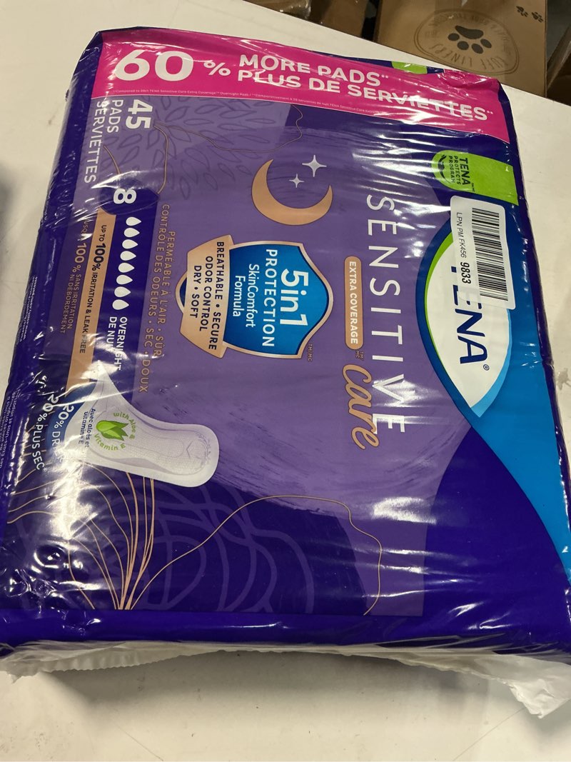 Condition photo showing New/Like New for TENA Intimates Overnight Pad, 45 Count