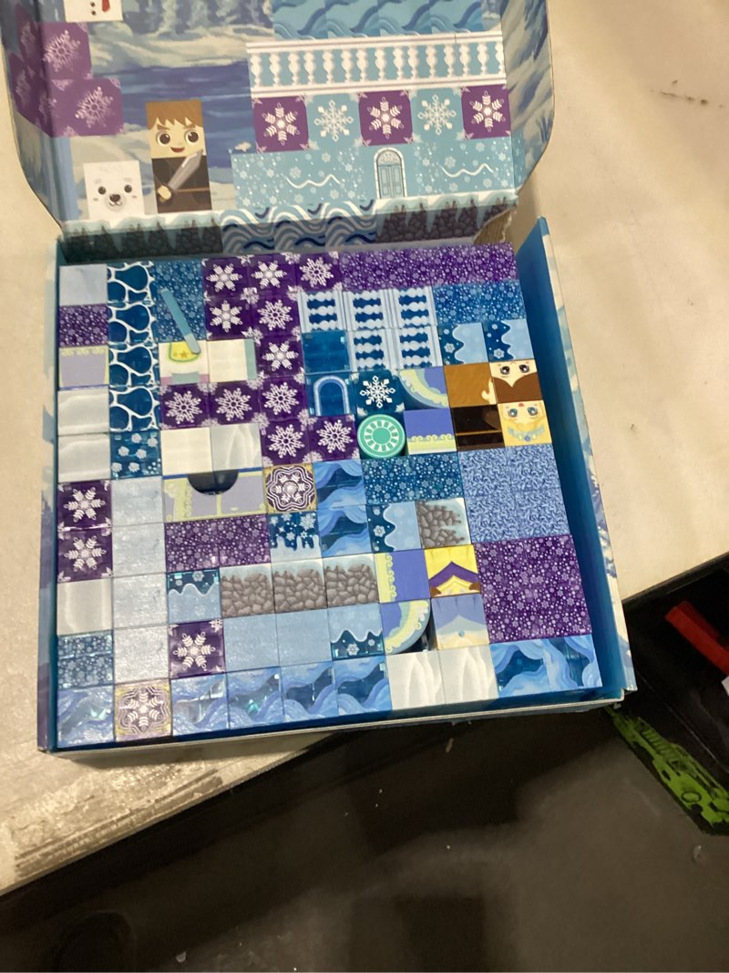 Condition photo showing Good Condition for 200 Pcs Magnetic Blocks with Light Blocks, Transparent Magnet Block for Blue Snow Castle Build, Magnet Cubes Princess Toys for Girls 3 4 5 6 7 8-12 Christmas Birthdays Gifts for Kids Snow Castle with Light