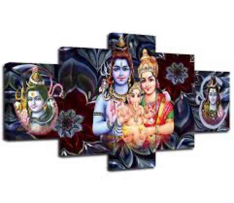 Shiva wall art ganesha wall …n readyto hang (60”wx32”h)