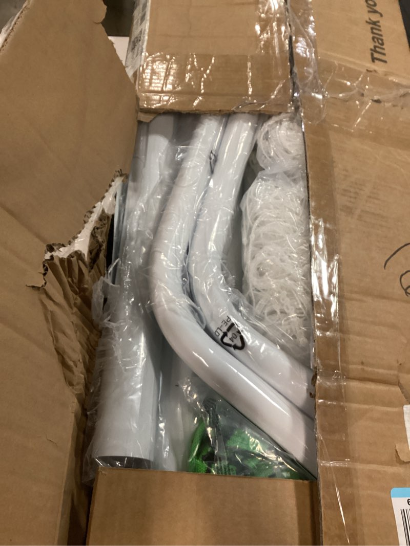 Condition photo showing Good Condition for Soccer Goal 12×6, 8×6 and 6×4 FT Soccer Goals for Backyard, 2"Diameter Steel Soccer Goal for Kids and Adults Large soccer goal Powder Coated Galvanized Steel Post With Soccer Target Net for Training 6'W×4'H