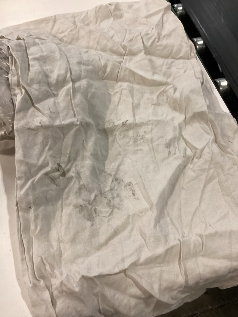 Condition photo showing As Is for european linen sham set, king, sand