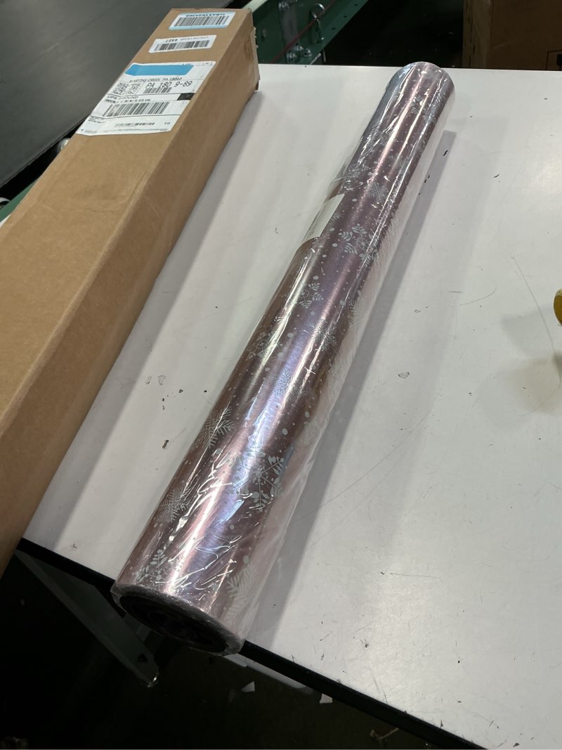Condition photo showing New/Like New for RUSPEPA Christmas Wrapping Pa...ft Wrap - 24 Inches × 100 Feet New RUSPEPA Christmas Wrapping Paper, Jumbo Roll Wrapping Paper - Pink White Christmas Tree Design for Holiday Gift Wrap - 24 Inches x 100 Feet