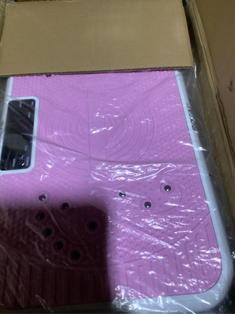 Condition photo showing New/Like New for Shake Plate Vibration Exercise Machine for Lymphatic Drainage Massager & Weight Loss, 400 lbs Capacity Whole Body Vibrating Plate Workout for Women and Men Baby Pink