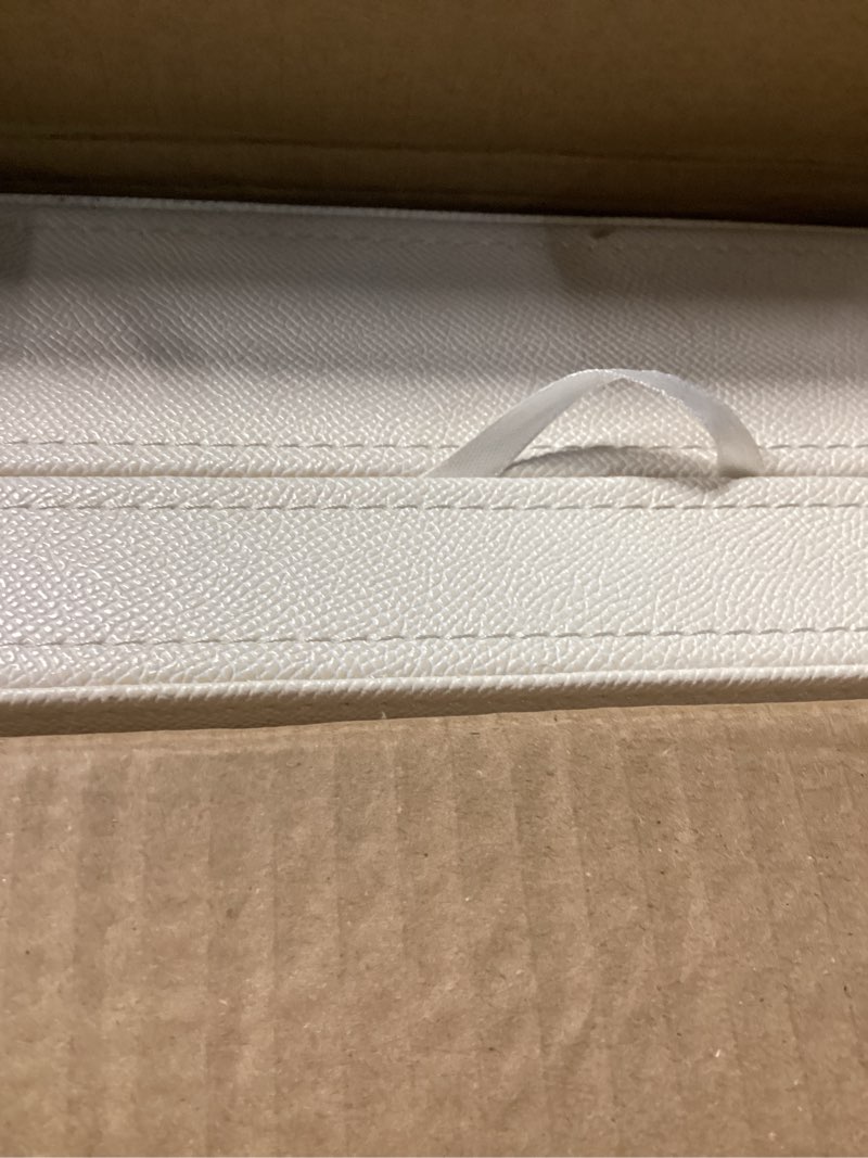 Condition photo showing Good Condition for decorative storage boxes with lids, set of 2 pu leather memory box for keepsakes, beautiful large decorative box for home decor – safely store jewelry, documents & photos (beige)