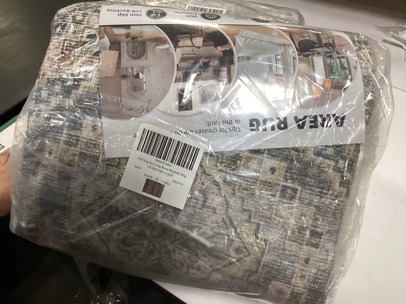 Condition photo showing New/Like New for RESARE-6FT Round Rug-Circle Rugs for Living Room Bedroom-Washable Soft Brown Rugs for Reading Corner-Non Slip Rug for Nursery 6x6 6ft X 6ft Brown