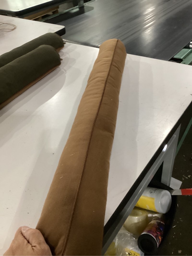 Condition photo showing As Is for triangle under door draft blocker