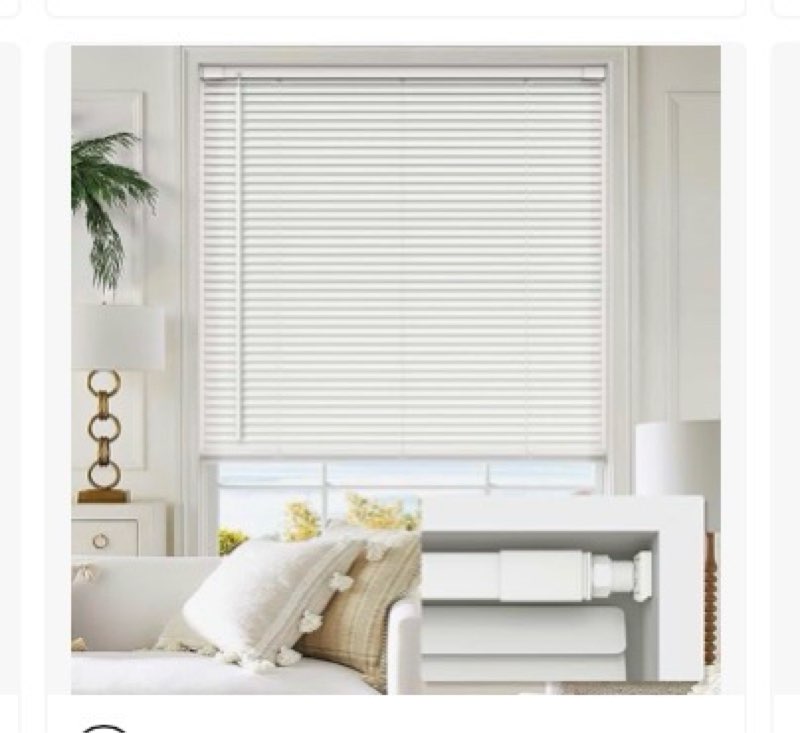 Lotus & Windoware Cordless, 2 Inch Faux Wood Blind, 34" Wide x 60" Long, Window Blinds, Blinds & Shades, Blinds for Indoor Windows, Embossed, Bright White