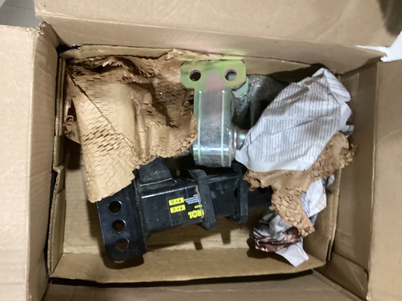 Condition photo showing As Is for TIROL 6" Drop Hitch 2.5 inch Receiver Adjustable Trailer Hitch for Heavy Duty Towing RVs, Boat, Class 5, 6 inch Rise, 25000 LBS, Fit for 2-1/2" Truck/SUV Receiver Black&Gold 6" drop hitch 2 1/2 receiver 2" & 2 5/16" ball hitch