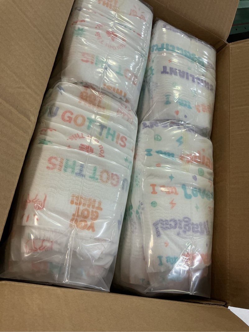 Condition photo showing New/Like New for happy hues cuddlers disposable diapers size 2,12–18 lbs–baby diapers with shea butter, wetness indicator &leak protection–ultra-soft unisex newborn &infant diapers with full coverage,108 count size 2 108