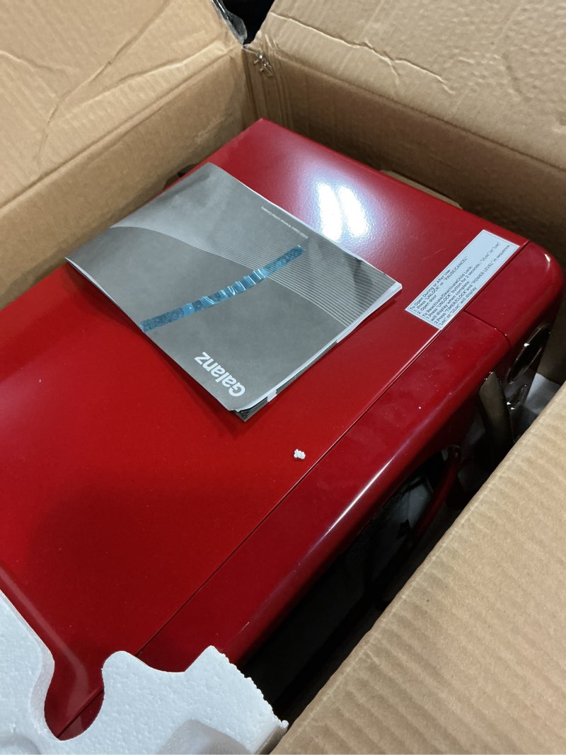 Condition photo showing Good Condition for Galanz GLCMKA07RDR-07 Microwave Oven, LED Lighting, Pull Handle Design, Child Lock,Retro Red, 0.7 Cu.Ft Red .7 cu ft Classic Microwave Oven
