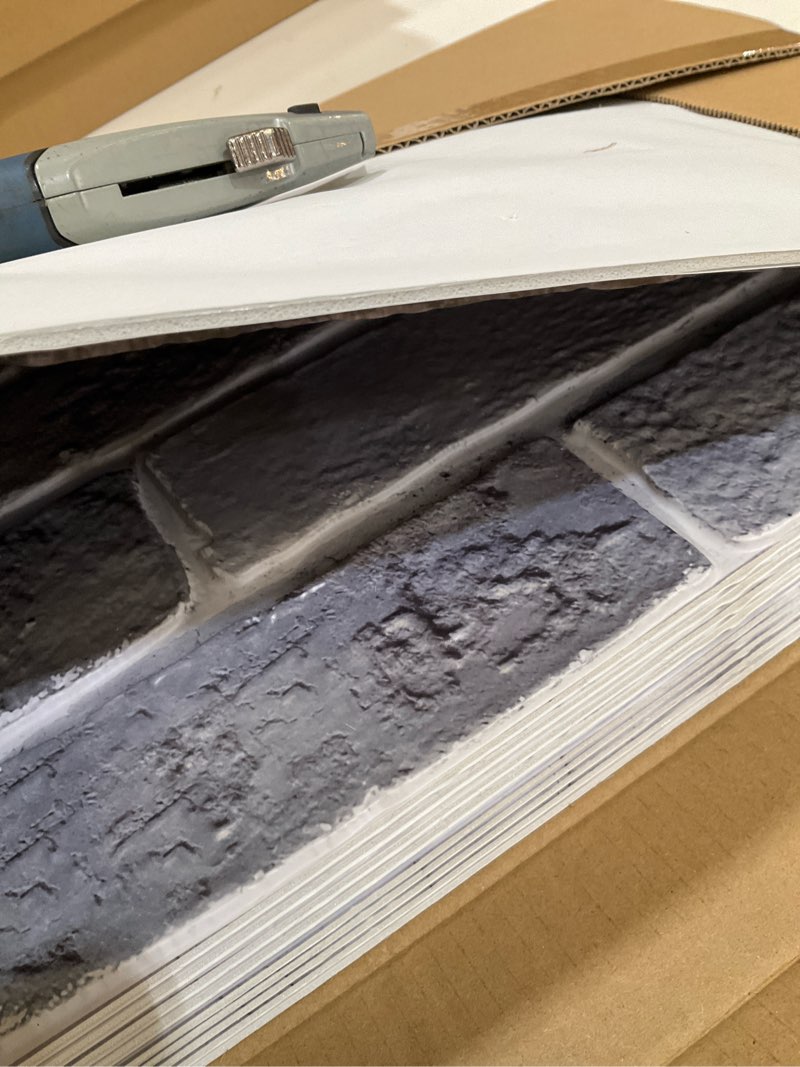 Condition photo showing Good Condition for haimin 3d wall panels peel and stick ?23.6x11.8in? 10 pcs ixpe foam 3d wallpaper, faux brick wall panels faux stone foam self adhesive textured rock pattern (grey brick)