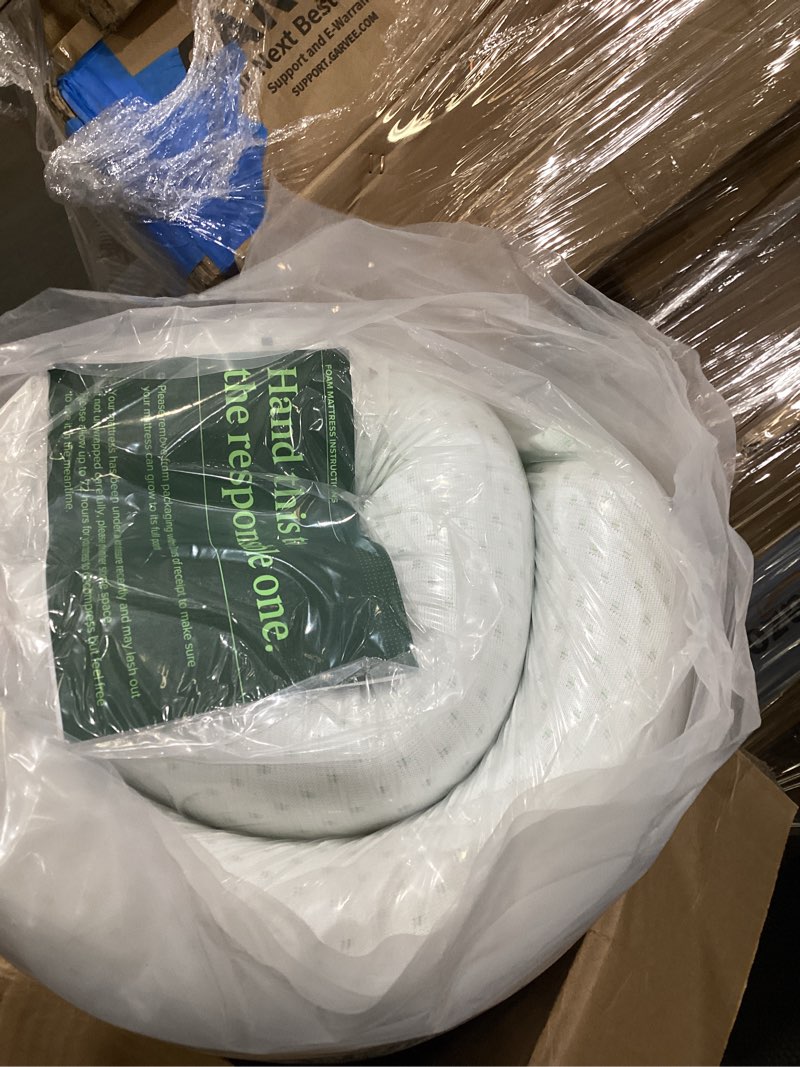Condition photo showing New/Like New for zinus green tea memory foam mattress 6 inch, pressure-relieving comfort & full-body support, naturally fresh, medium firm feel, certipur-us & oeko-tex certified safe materials, twin white twin 6in small box