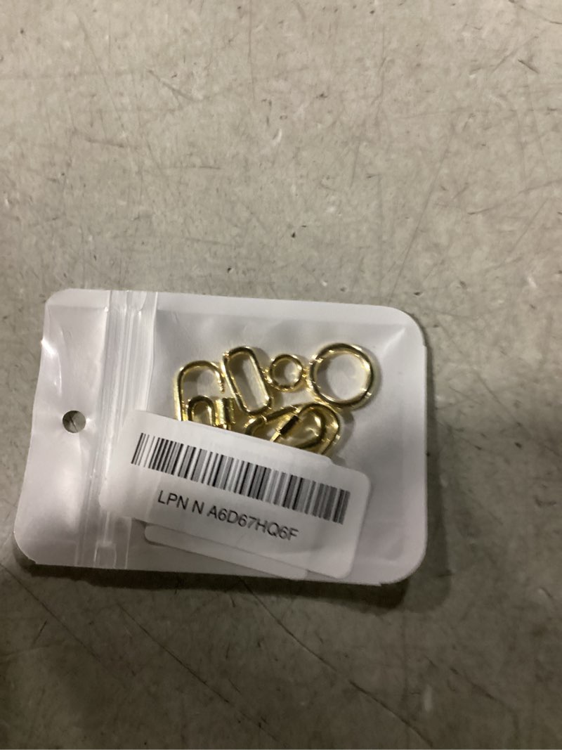 Condition photo showing New/Like New for 9PCS 18K Gold Filled Oval Carabiner Clasp, Lobster Claw and Spring Clasps for DIY Jewelry Making, Necklace Bracelet Keychain Findings (Style 1)