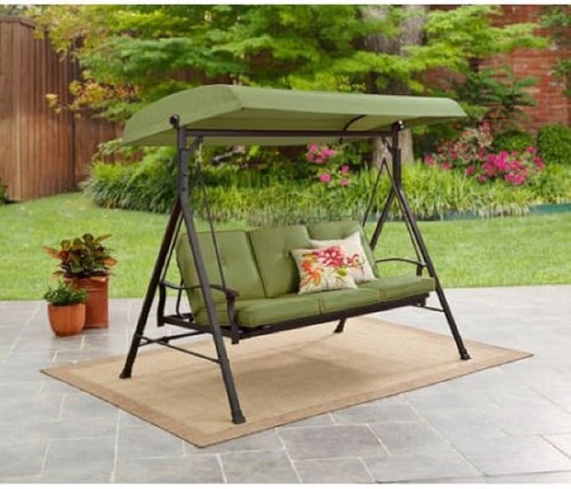(   Incomplete)Mainstays Belden Park 3-Person Hammock Swing (Green) (1)