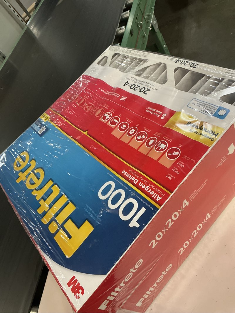 Condition photo showing New/Like New for filtrete 20-in w x 20-in l x 4-in merv 11 1000 mpr allergen defense electrostatic pleated air filter (2-pack)
