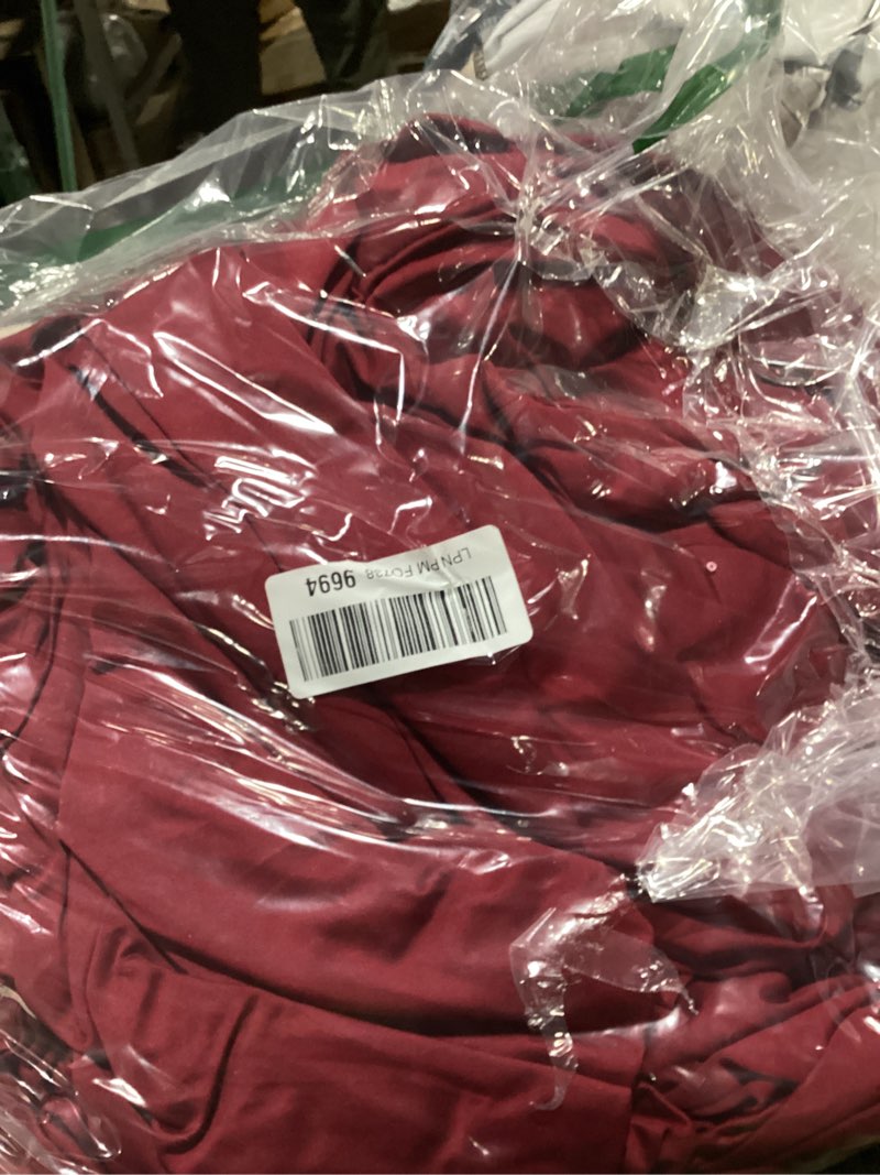 Condition photo showing As Is for hyha waterproof outdoor cushion covers for patio furniture, stretch patio chair cushion slipcovers, coated uv resistant replacement seat covers, solid color (wine red, 8pc) wine red 8pc