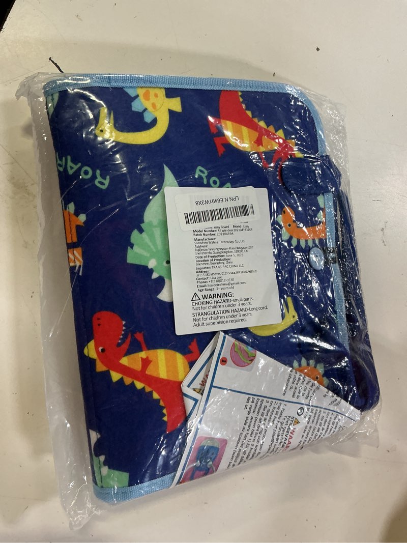 Condition photo showing Good Condition for esjay toddler busy board montessori toys for boys, sensory book educational activities for learning fine motor skills, birthday gifts for boys toddlers, travel toys for airplane car, blue dinosaur