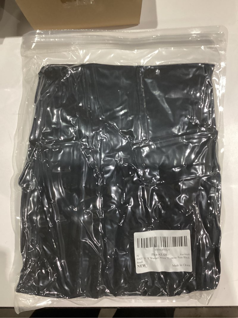 Condition photo showing New/Like New for SOLY HUX Women's Mock Neck Short Sleeve Dress A Line Flared Mini Dresses Pure Black Small