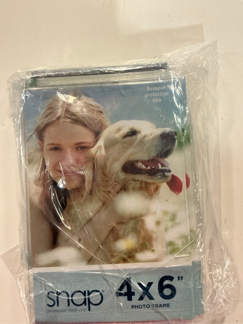 Condition photo showing Good Condition for set of 12 snap - 4"x6" clear acrylic self standing photo frames - perfect for showcasing memories in style - versatile and durable design for home or office décor - rectangular tabletop - single picture frame 4" x 6"