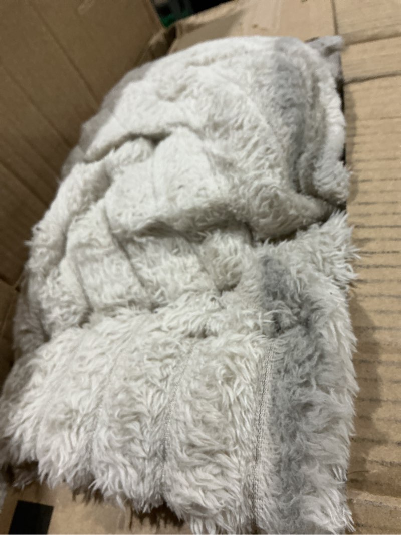 Condition photo showing As Is for Bedsure GentleSoft Large Fleece Blanket for Bed - Cozy Soft Throw Blankets for Women, Cute Large Throws for Girls, Linen, 120x120 Inches Linen Large (120" x 120")