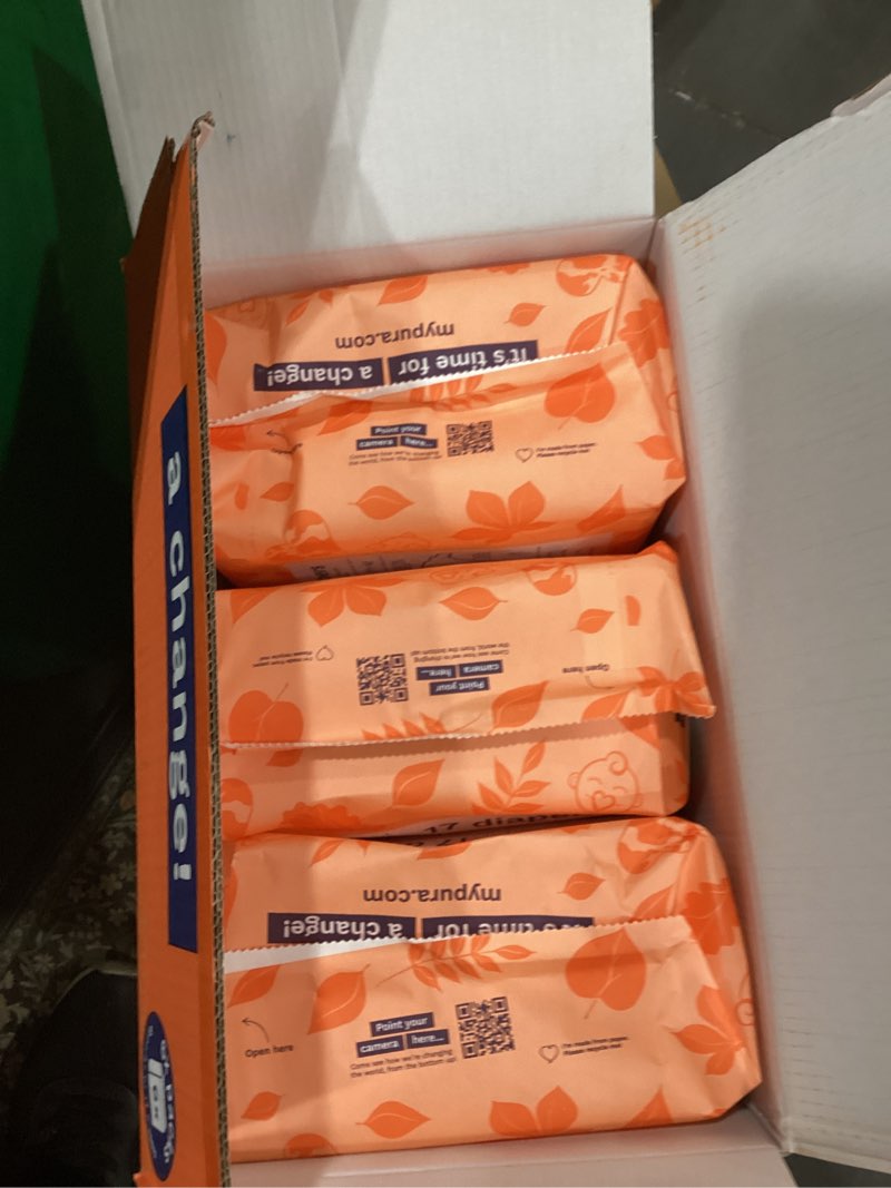 Condition photo showing Good Condition for pura size 7 eco-friendly diapers (33+lbs) totally chlorine free (tcf) hypoallergenic, soft organic cotton comfort, sustainable, up to 12 hours leak protection, allergy uk,1 pack of 17 diapers size 7 (17 diapers) 6 pack