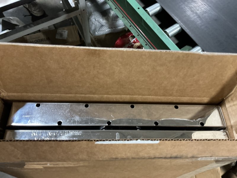 Condition photo showing As Is for kleen-gard stainless steel commercial kitchen hood filter, range hood baffle grease filter for restaurant kitchen exhaust hoods, 16h x 16w | actual size: 15.5h x 15.5w x 1.88d inches | (pack of 2) 15.5" x 15.5" x 1.9" stainless steel