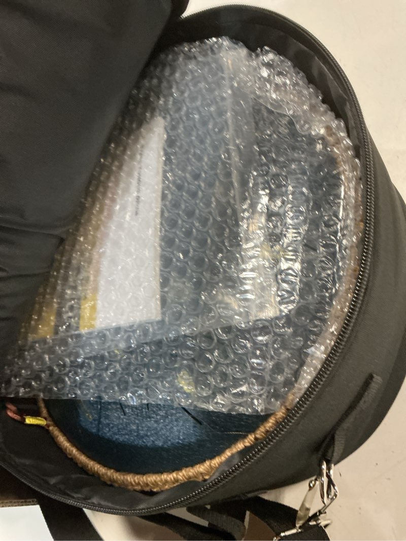 Condition photo showing Good Condition for steel tongue drum - 15 note 12 inch tongue drums - percussion instruments - hand pan drum with music book, drum mallets and carry bag, d major, navy blue 12 inch navy blue
