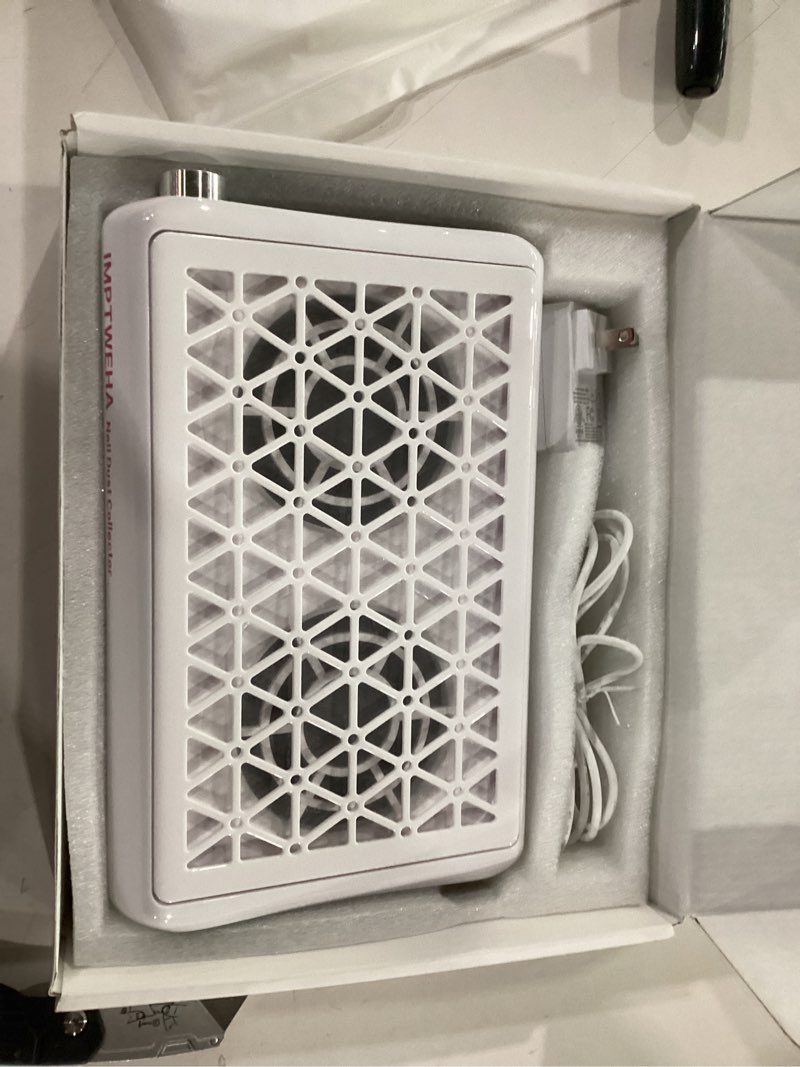 Condition photo showing New/Like New for Nail Dust Collector. 1600PA Dust Collector Nail Tech.Nails Dust Collector Machine with LED Display 30 Filter Paper, Suitable for Nail Salons/Home Manicures Acrylic Nail Tools?White? M White