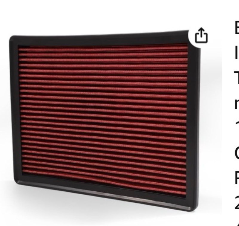Engine Air Filter High-Flow Increase Power & Towing,Washable,Nikimotorsport Air Filter Compatible wi