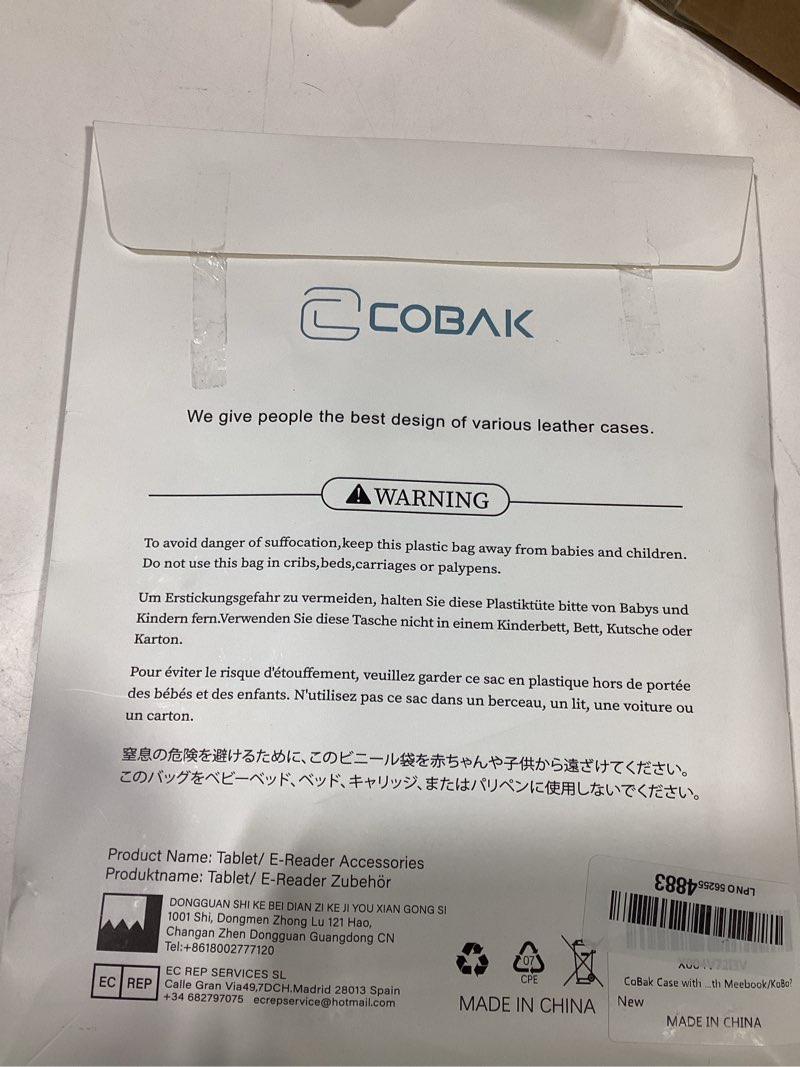 Condition photo showing As Is for cobak case with stand for 6.8 inch e-book reader -cover with auto sleep wake,card slot,hand strap feature - fits 11th generation?not compatible with meebook/kobo? 6.8" 11th *jade